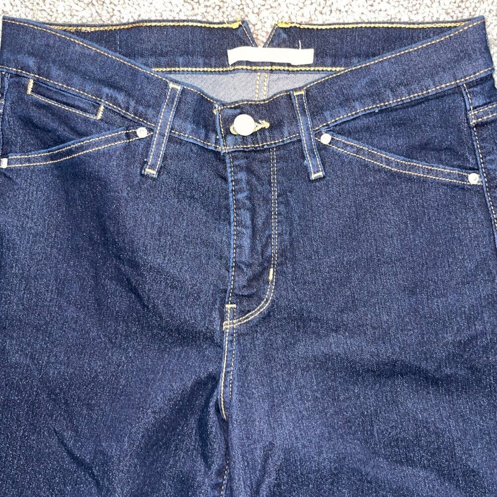 LEVI'S 318 SHAPING EXTRA WIDE LEG DARK WASH STRETCH DENIM JEANS - NWOT - W29 L31 - Picture 2 of 14